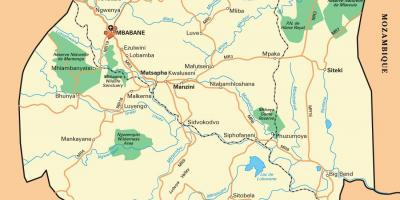 Ezulwini долина Свазиленд мапа