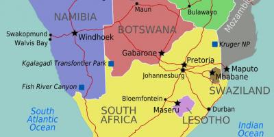 Карта на maputo Свазиленд