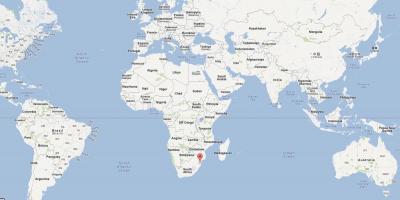 Карта на Свазиленд на светот