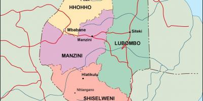 Карта на Свазиленд